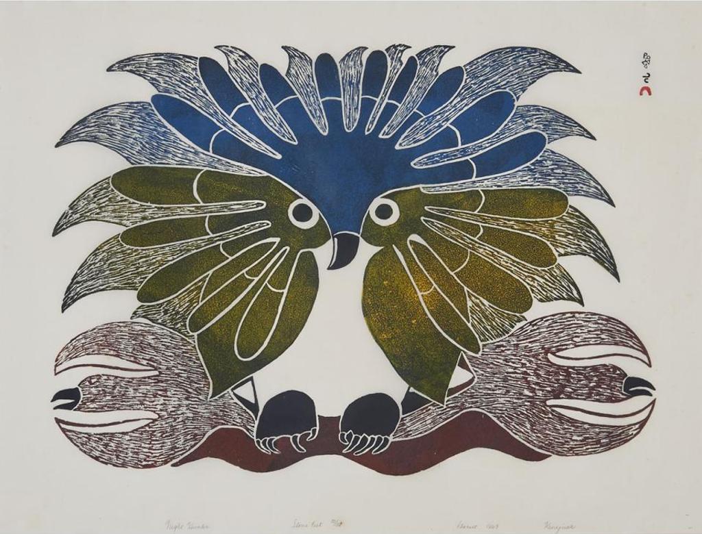 Kenojuak Ashevak (1927-2013) - Night Hunter