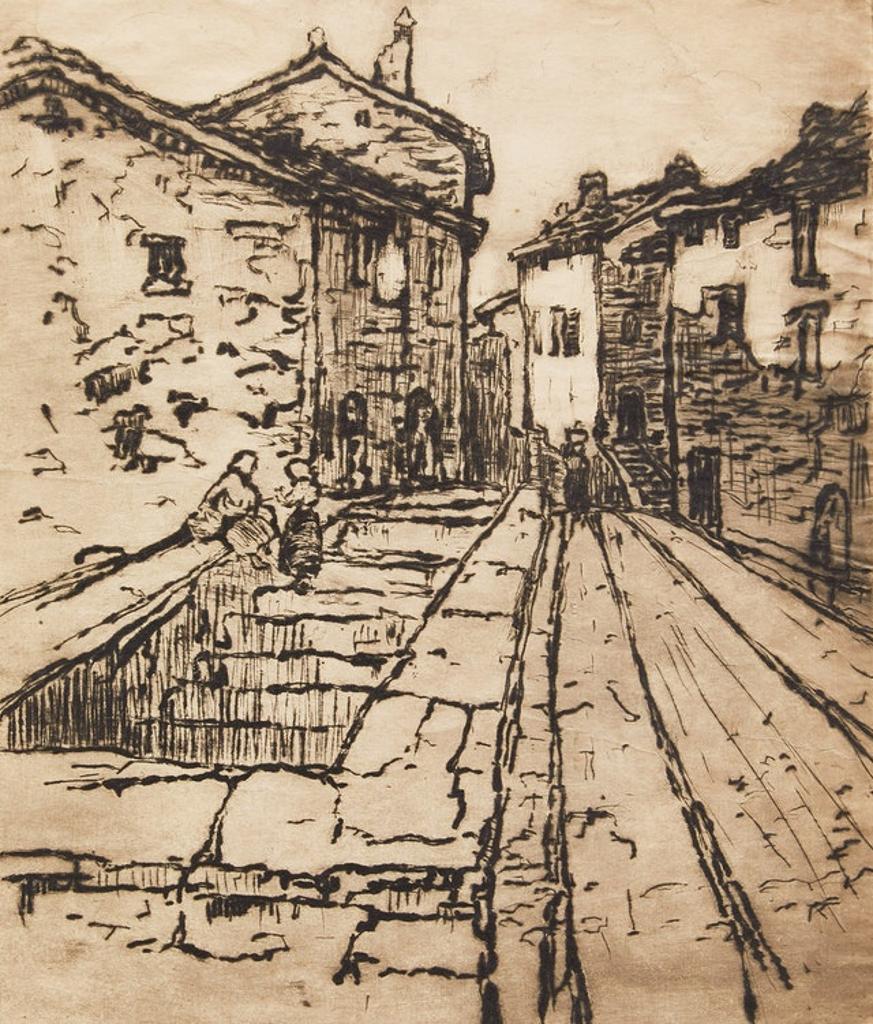 Manly Edward MacDonald (1889-1971) - Street Scene; Vendor; Baker House