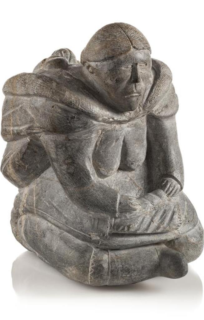 Eva Atammik Keatainaq (1919-1988) - Kneeling Mother with Childs Parka