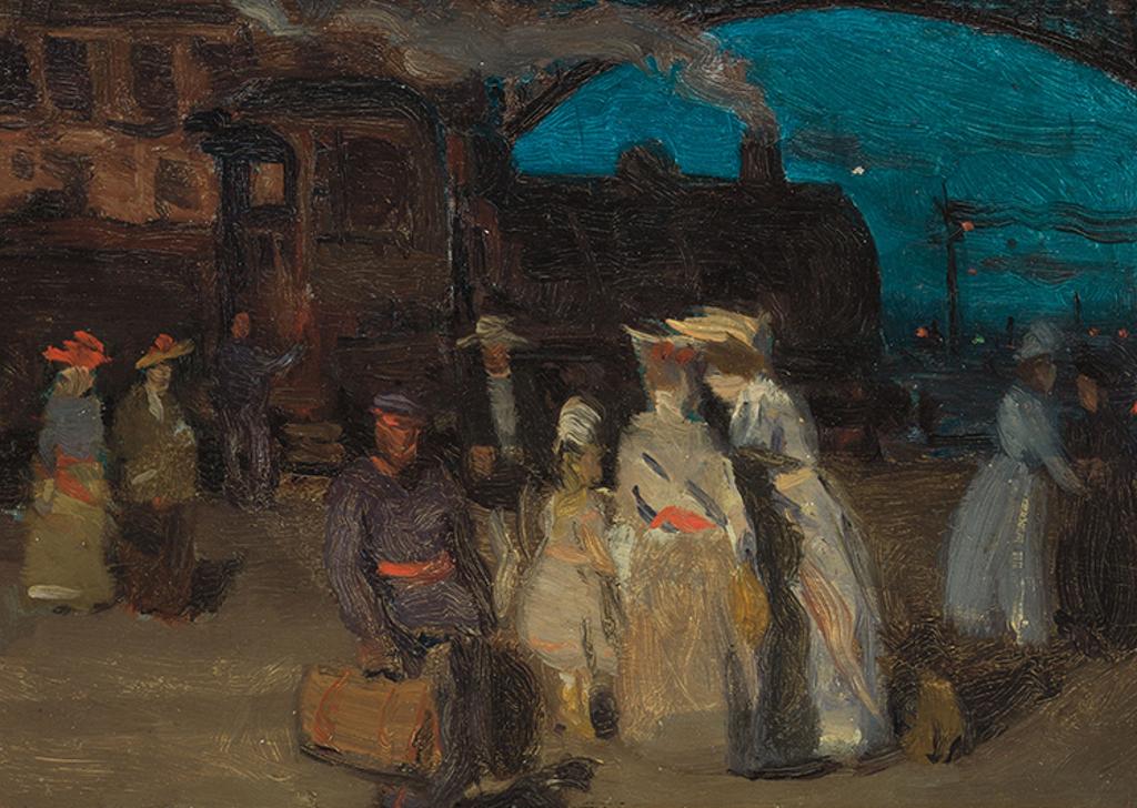 Clarence Alphonse Gagnon (1881-1942) - La gare, Paris