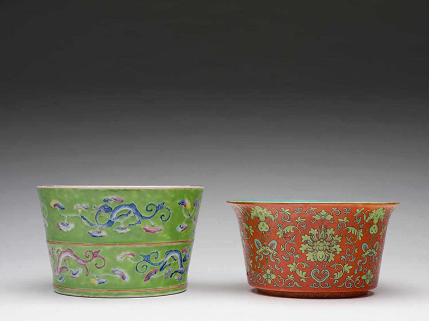 Chinese Art - Two Chinese Famille Rose Storage Vessels, Daoguang Mark, 19th Century