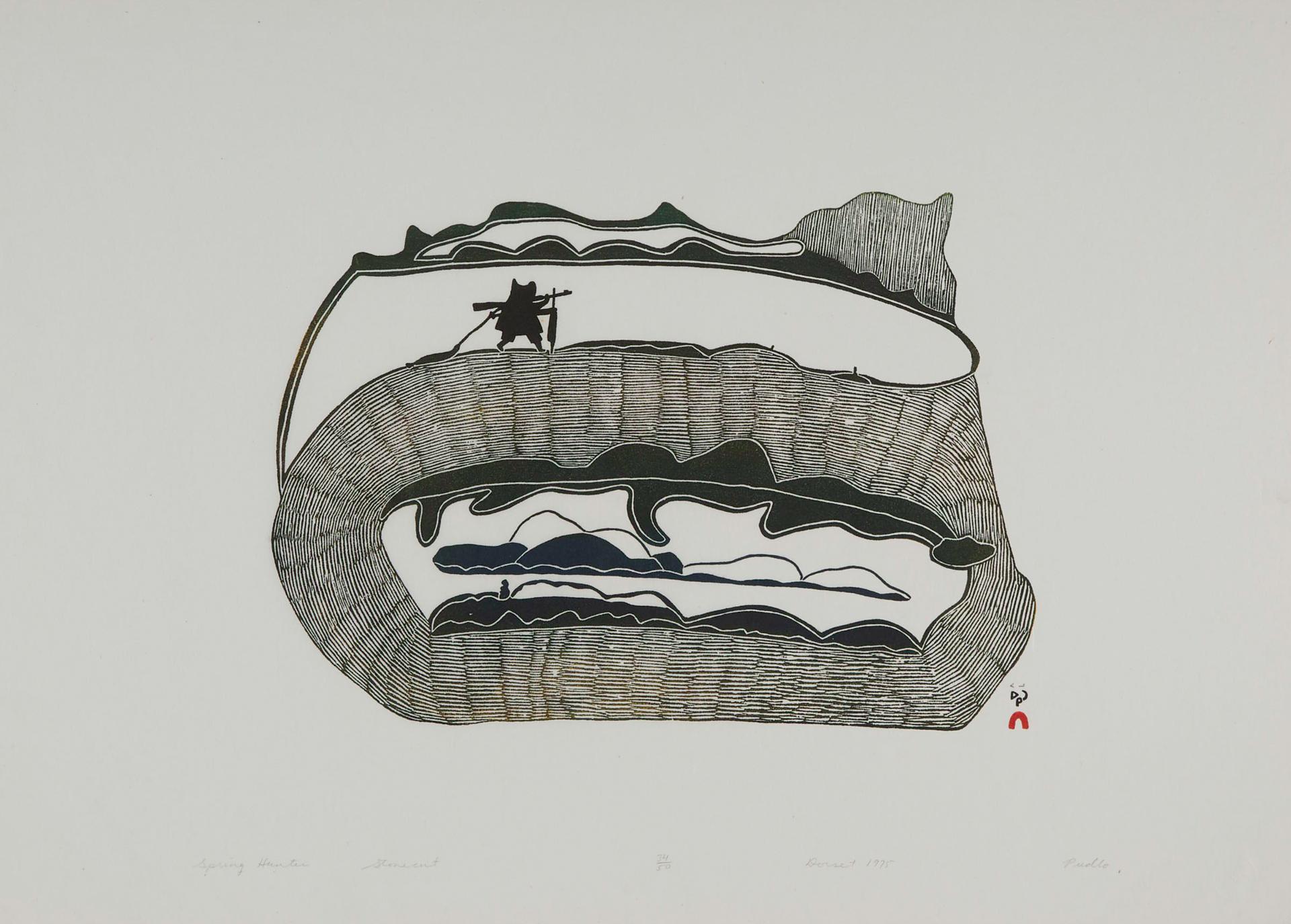 Pudlo Pudlat (1916-1992) - Spring Hunter, 1975