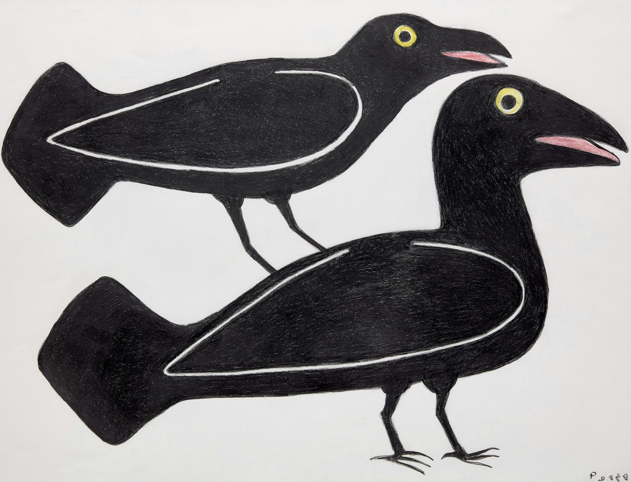 Kenojuak Ashevak (1927-2013) - Untitled (Two Birds)