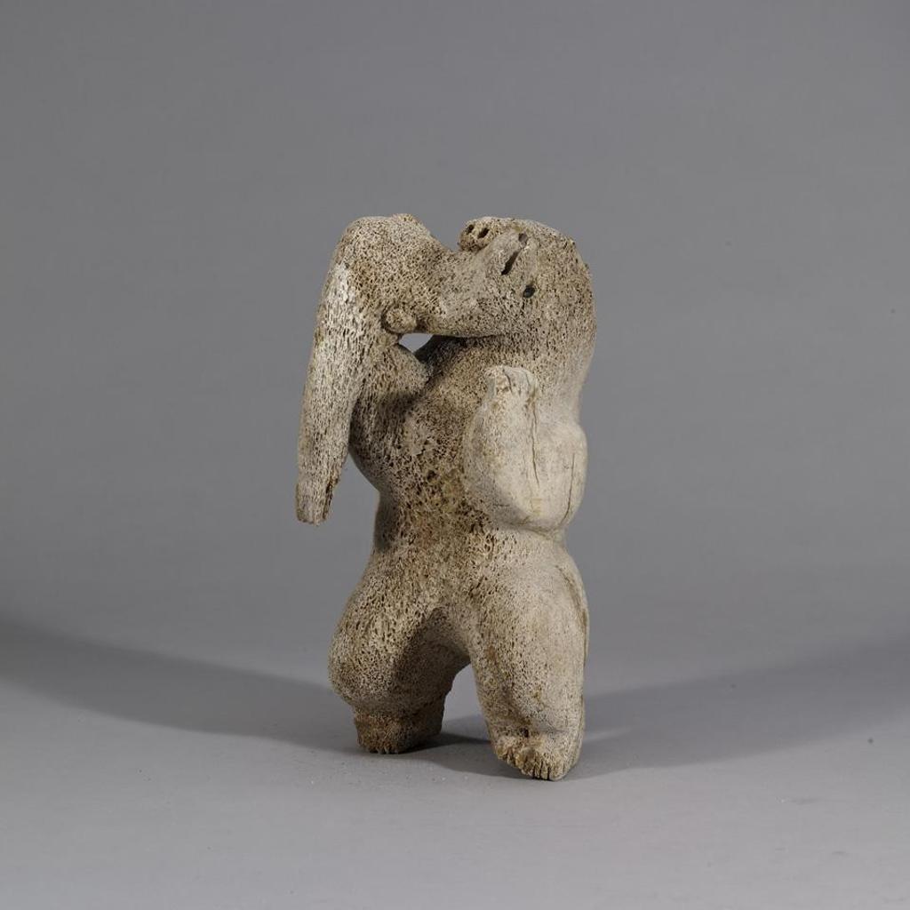 Judas Ullulaq (1937-1998) - Polar Bear Eating A Seal