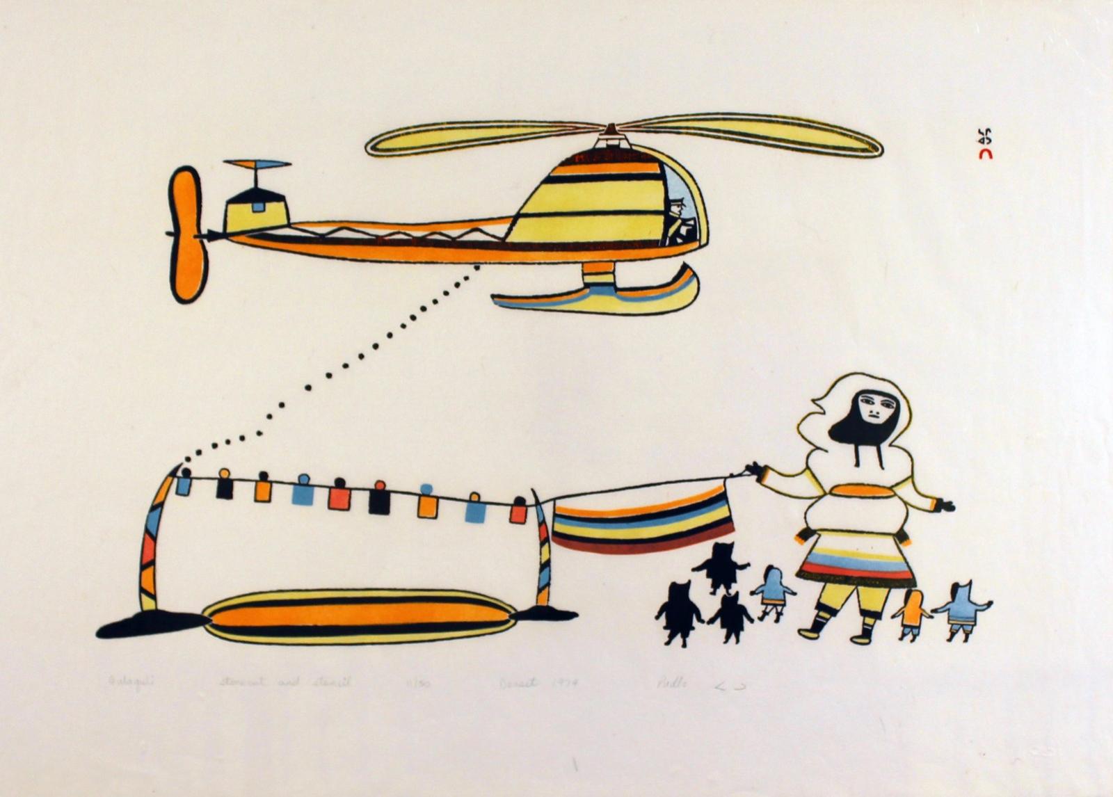 Pudlo Pudlat (1916-1992) - Qulaguli (Helicopter); 1979