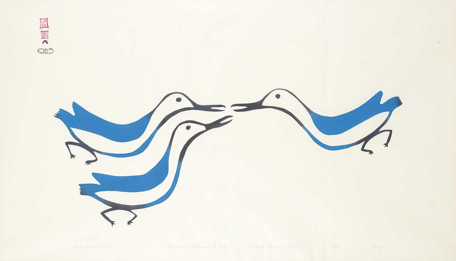 Qinnuayuak - Three Blue Birds #40/50