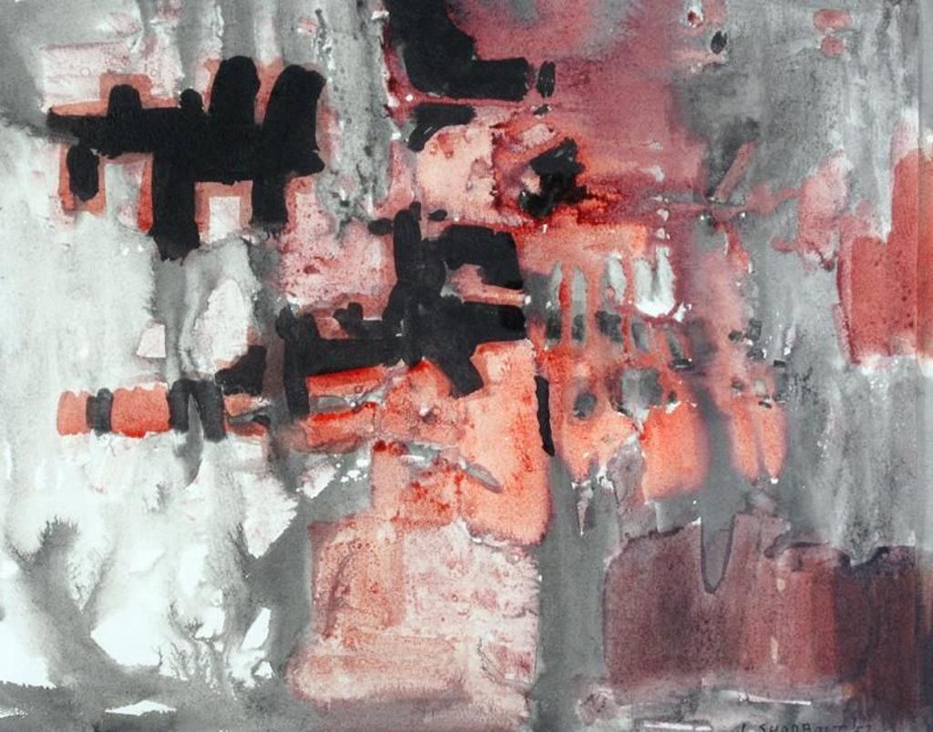 Jack Leaonard Shadbolt (1909-1998) - Abstract Composition In Red And Black; 1957