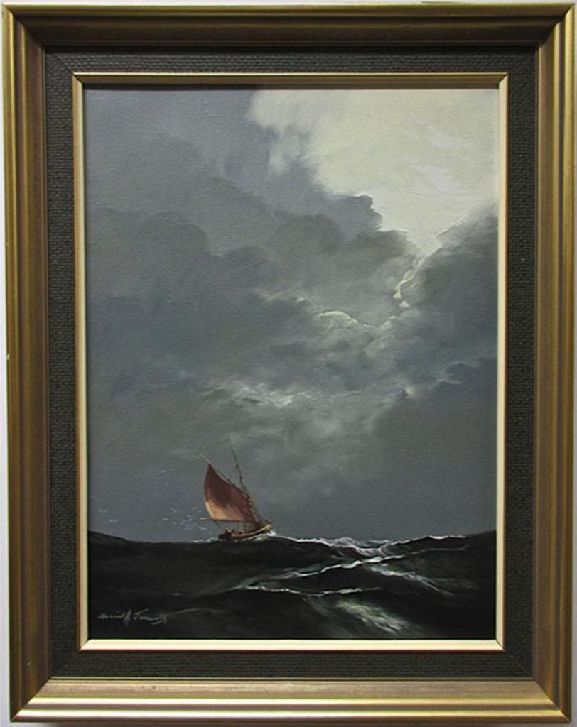 David A. James (1853-1904) - Untitled (Into The Storm)