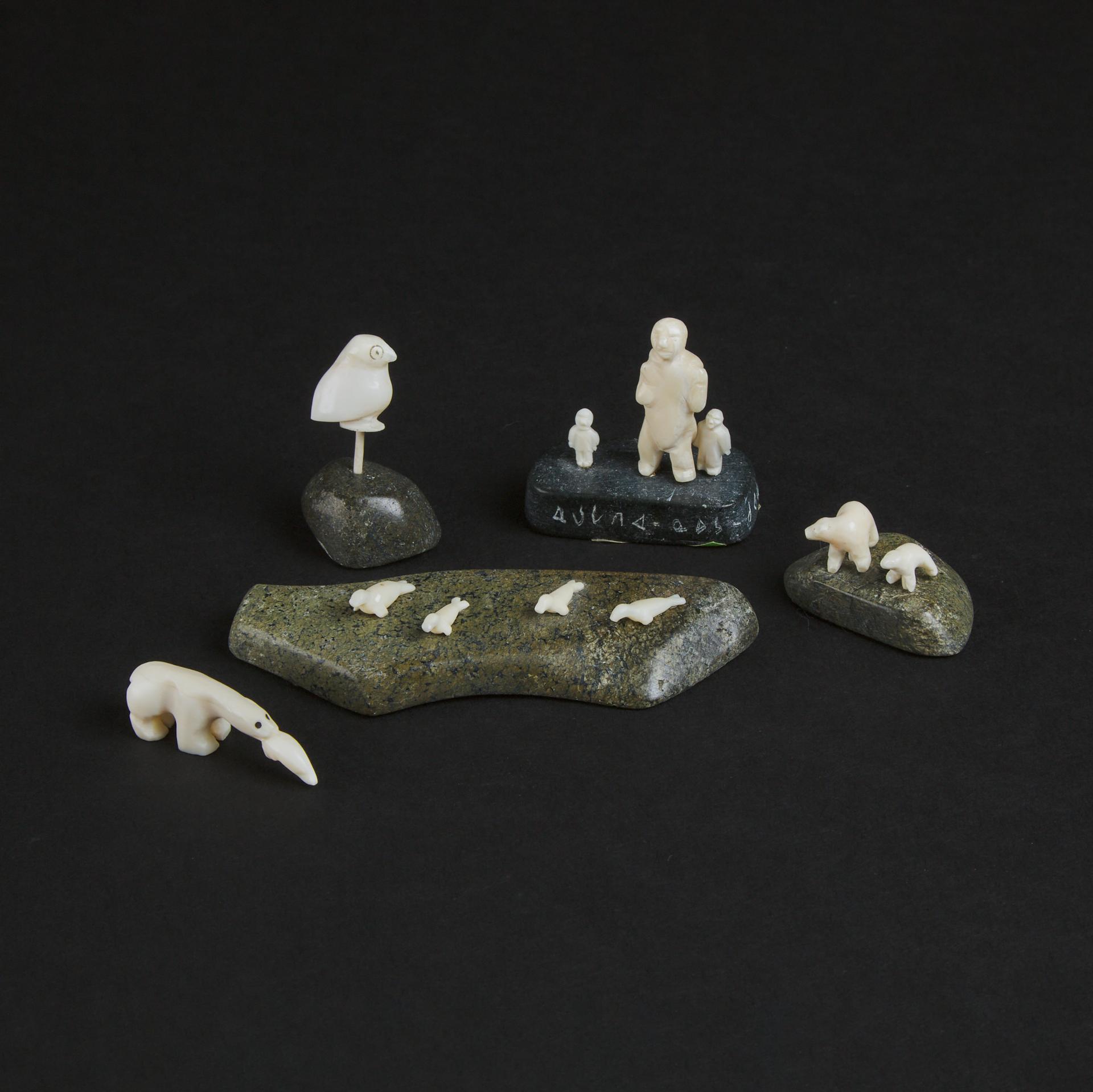 Madeleine Isserkut Kringayark (1928-1984) - Three Arctic Scenes And Animals