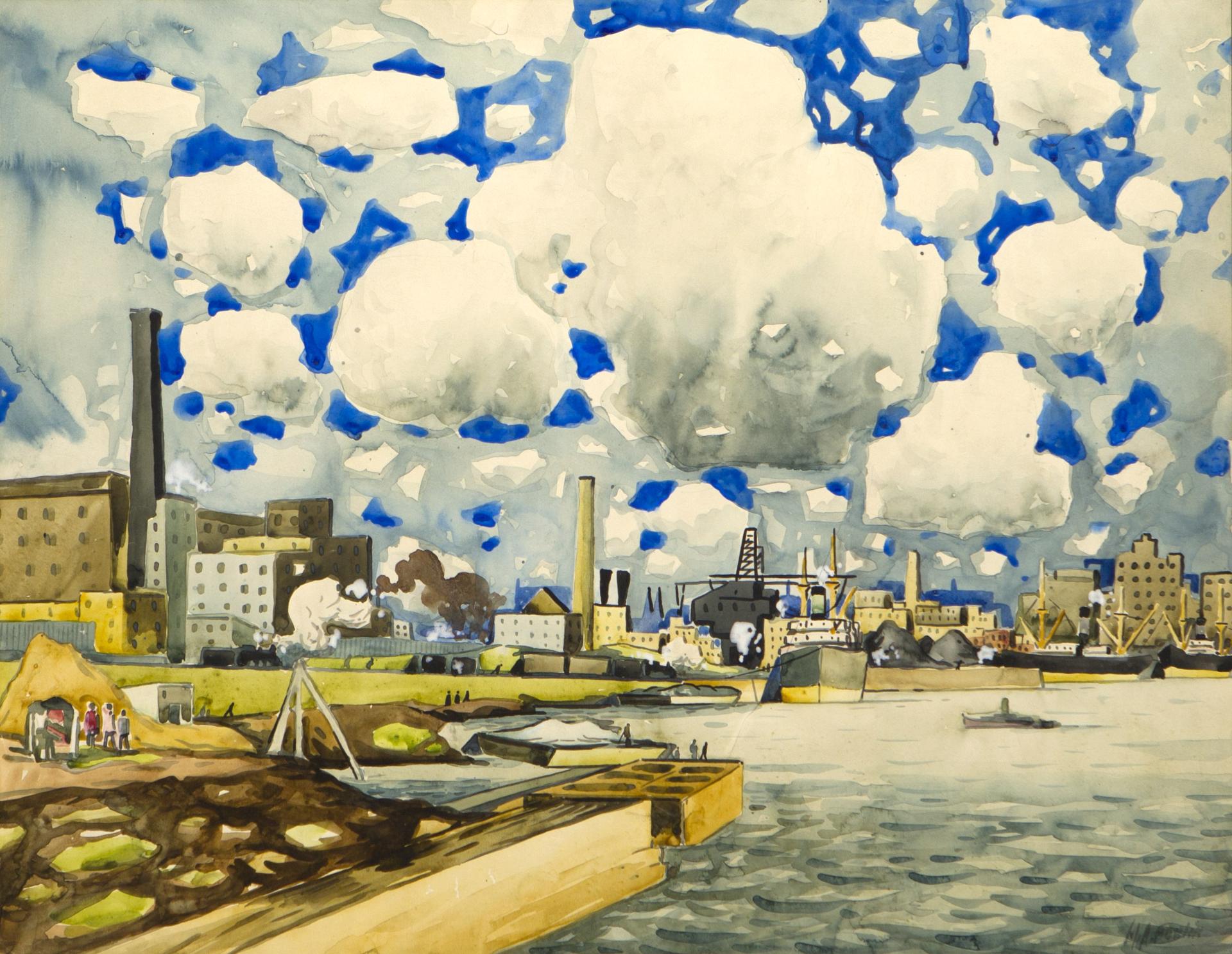 Marc-Aurèle Fortin (1888-1970) - Port de Montréal