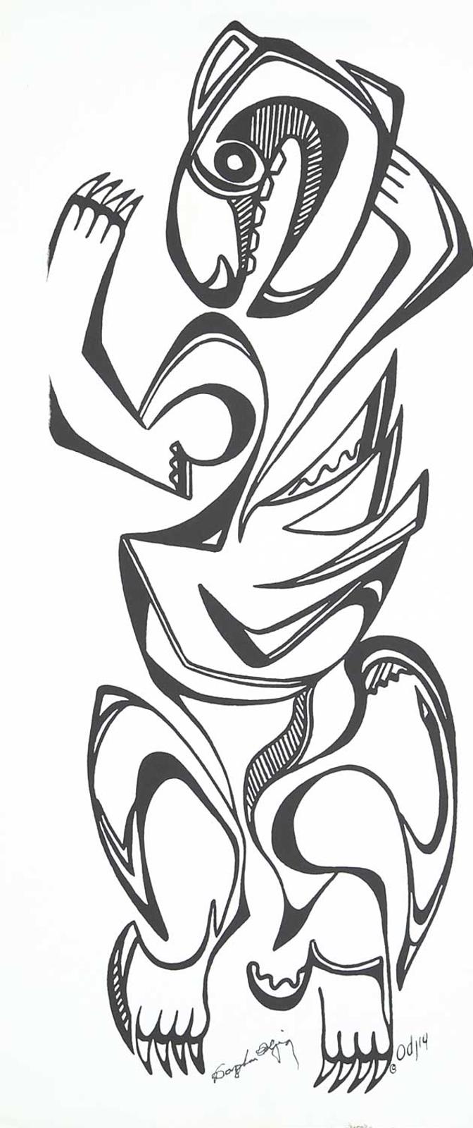 Daphne Odjig (1919-2016) - Untitled - Abstract Figure