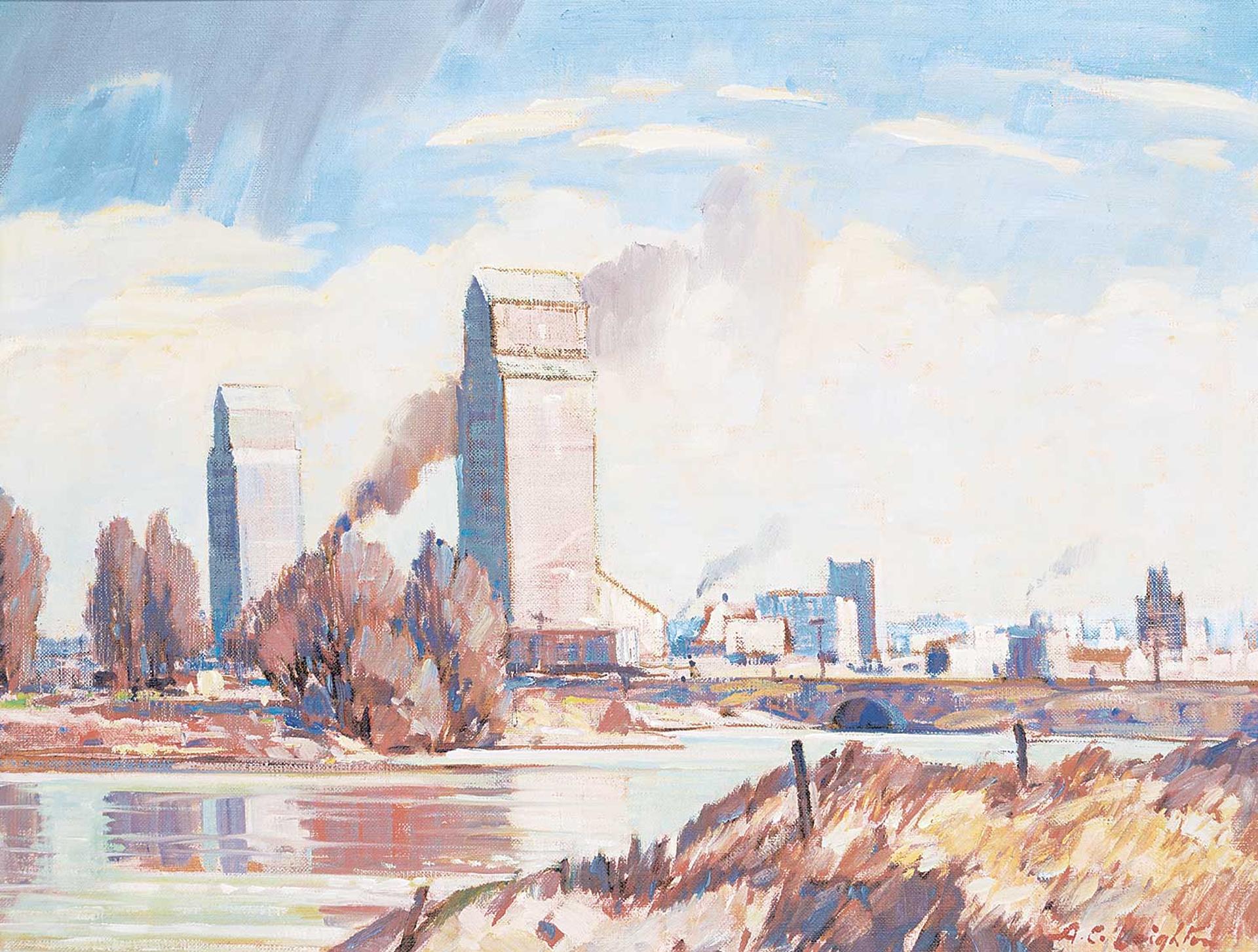 Alfred Crocker Leighton (1901-1965) - Untitled - Prairie Town
