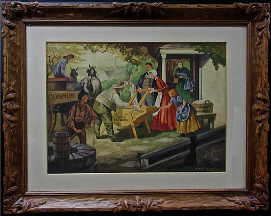 Archibald Bruce Stapleton (1910-1981) - Country Life - Wash Day