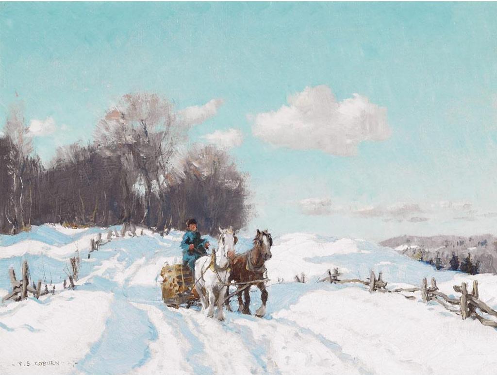 Frederick Simpson Coburn (1871-1960) - Logging Scene, Eastern Townships