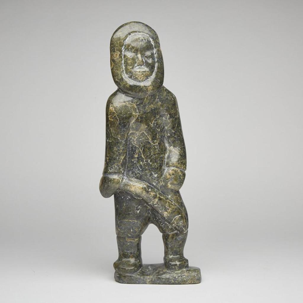 Mannumi Shaqu (1917-2000) - Standing Inuk With Caught Arctic Char