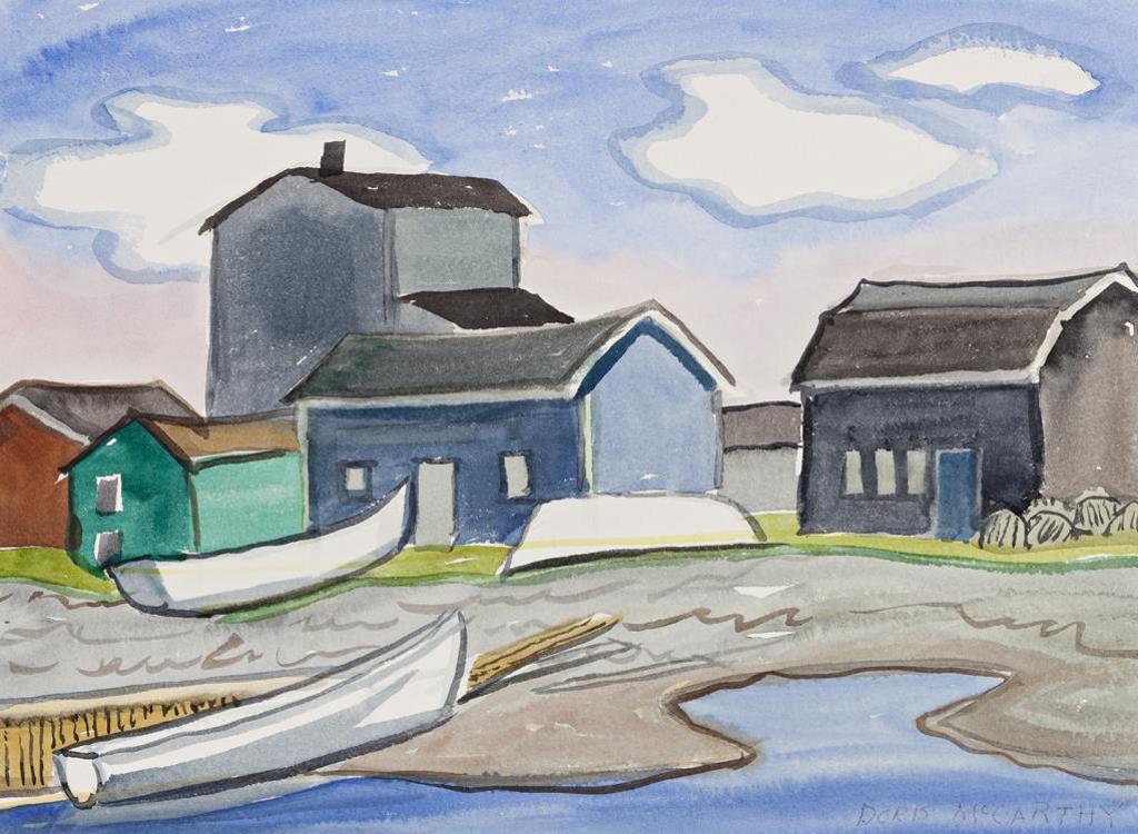 Doris Jean McCarthy (1910-2010) - Port au Choix, Fish Houses
