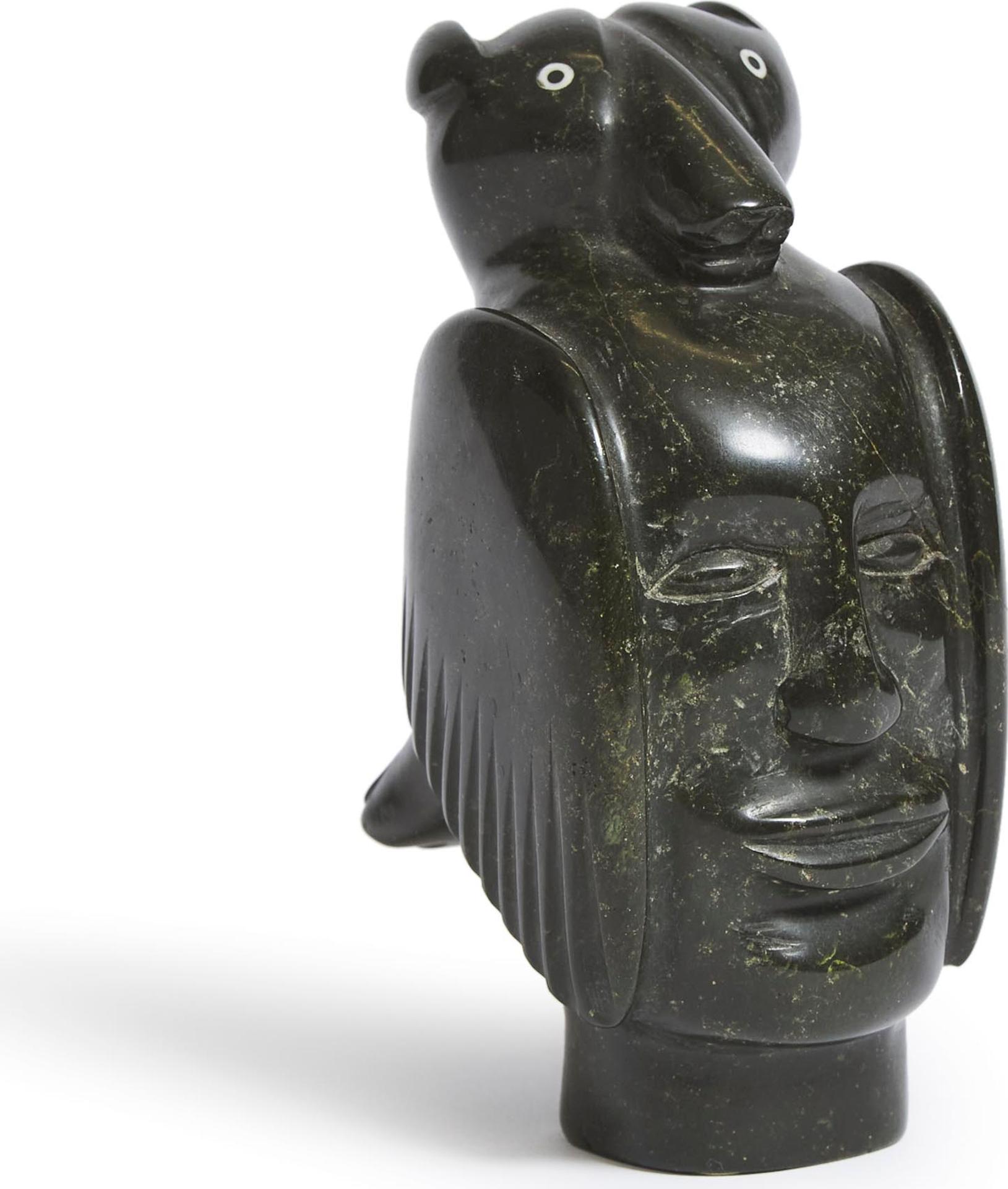 Nuveeya Ipellie (1920-2010) - Figure With Attendant Spirits, Ca. 1985