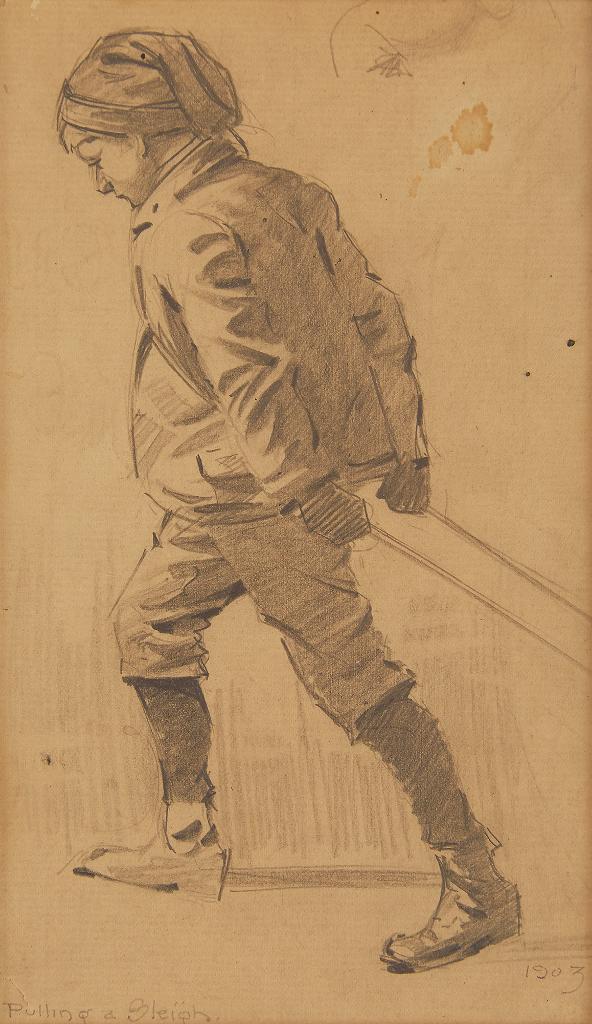 Albert Henry Robson (1882-1939) - Pulling a Sleigh
