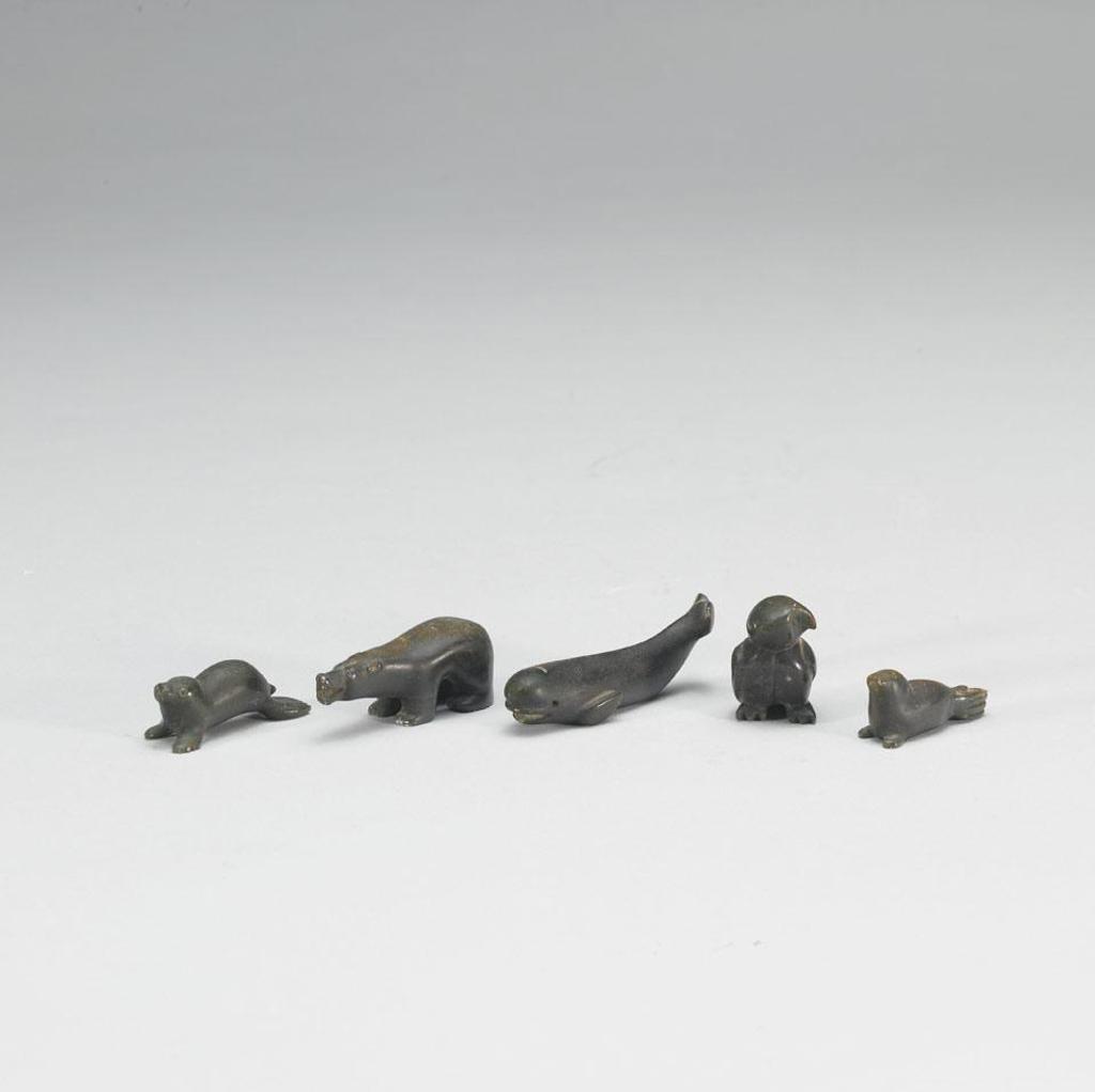 Henry Napartuk (1932-1985) - Whale; Polar Bear; Bird And Two Seals