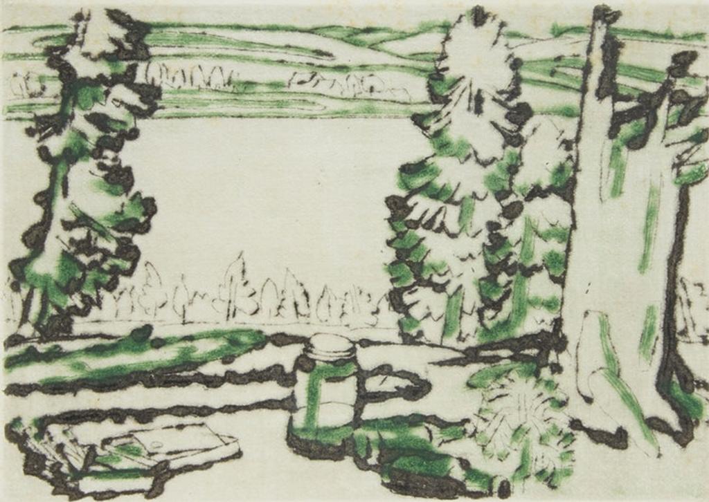 David Browne Milne (1882-1953) - Painting Place (Hilltop)