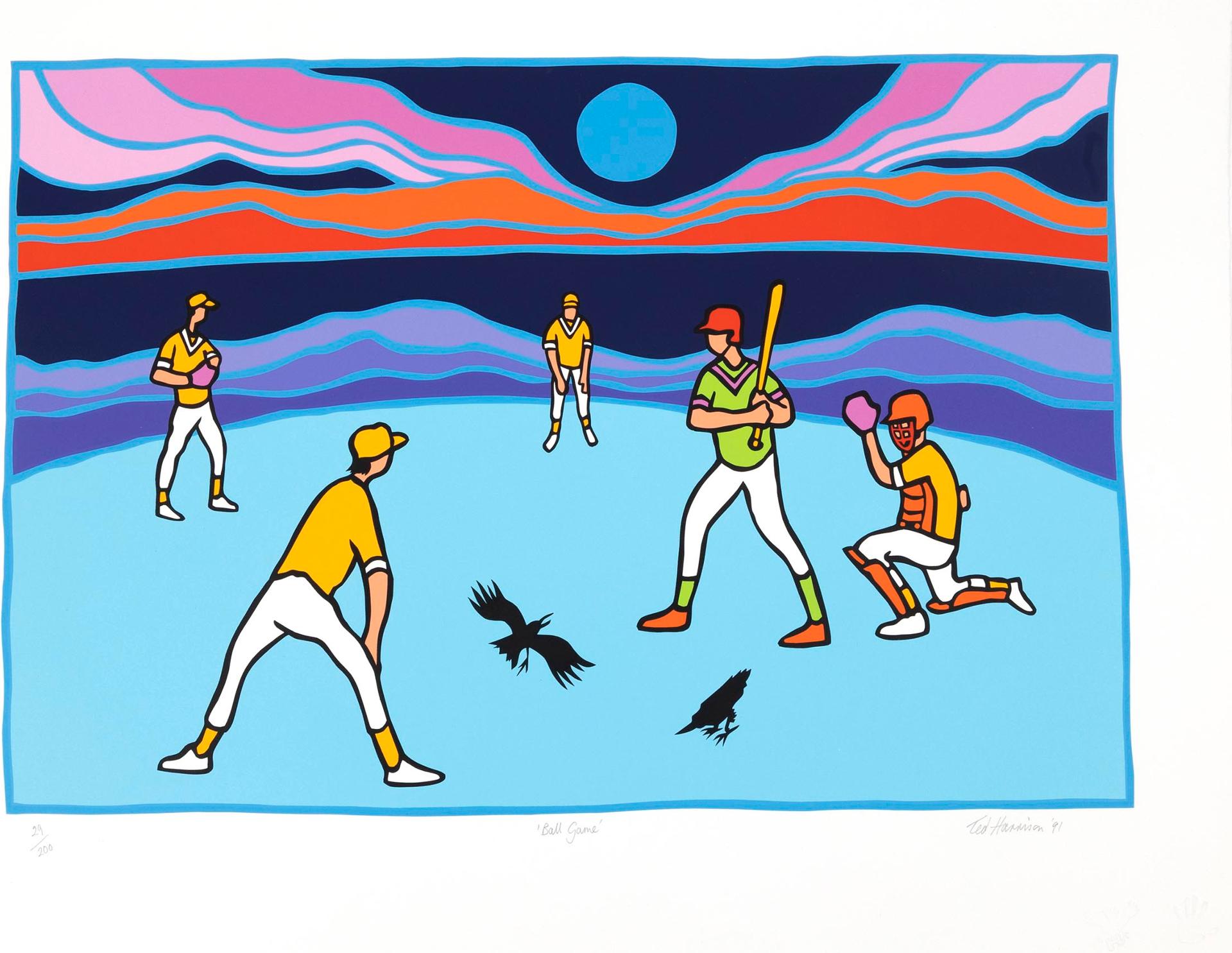 Ted Harrison (1926-2015) - Ball Game, 1991