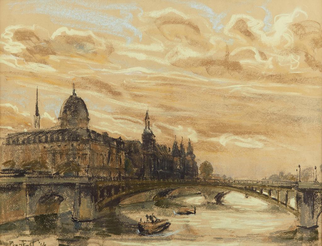 Joseph (Joe) Francis Plaskett (1918-2014) - La Concièrgerie au Crepuscule, Paris