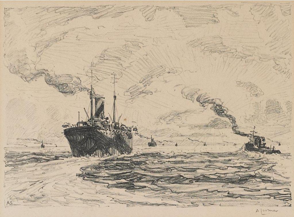 Arthur Lismer (1885-1969) - Hmcs Grilse On Convoy Duty, Wwi