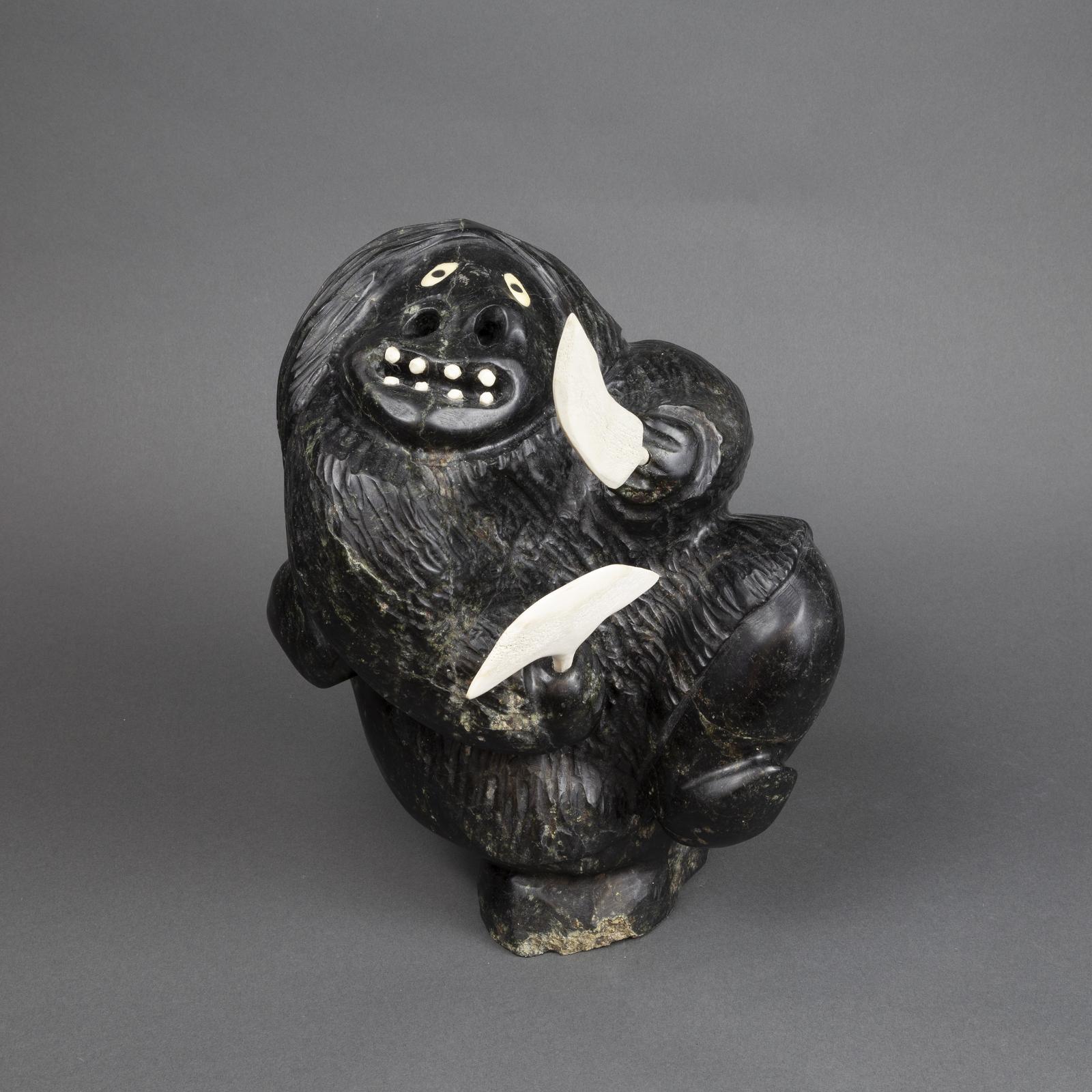 Uriash Puqiqnak (1946) - Dancing Woman With Knife And Ulu