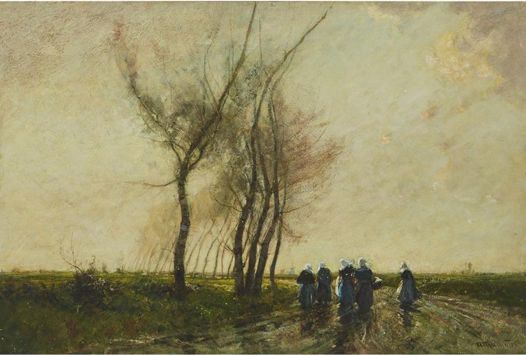 William Tatton Winter (1855-1928) - Women On The Road To Market