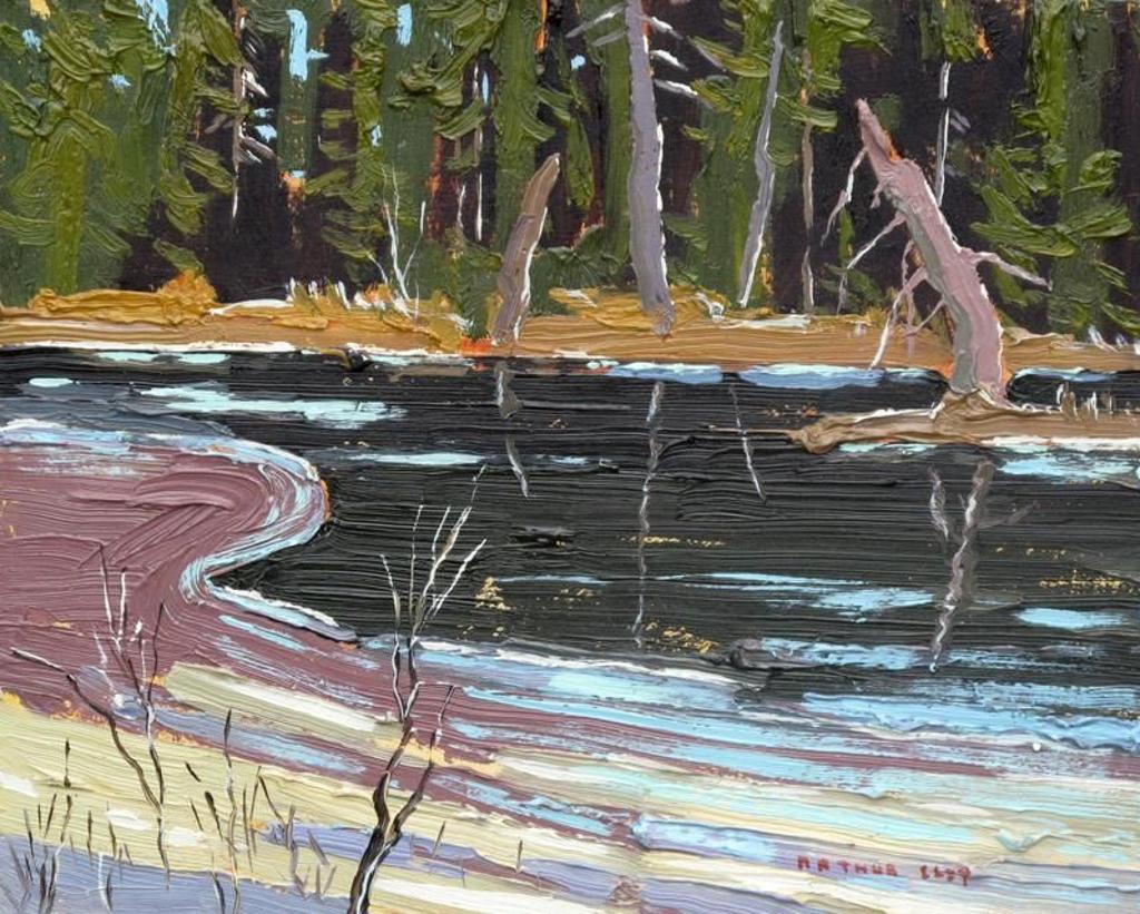 Arthur George Lloy (1929-1986) - Stillwater With Melting Ice; 1981
