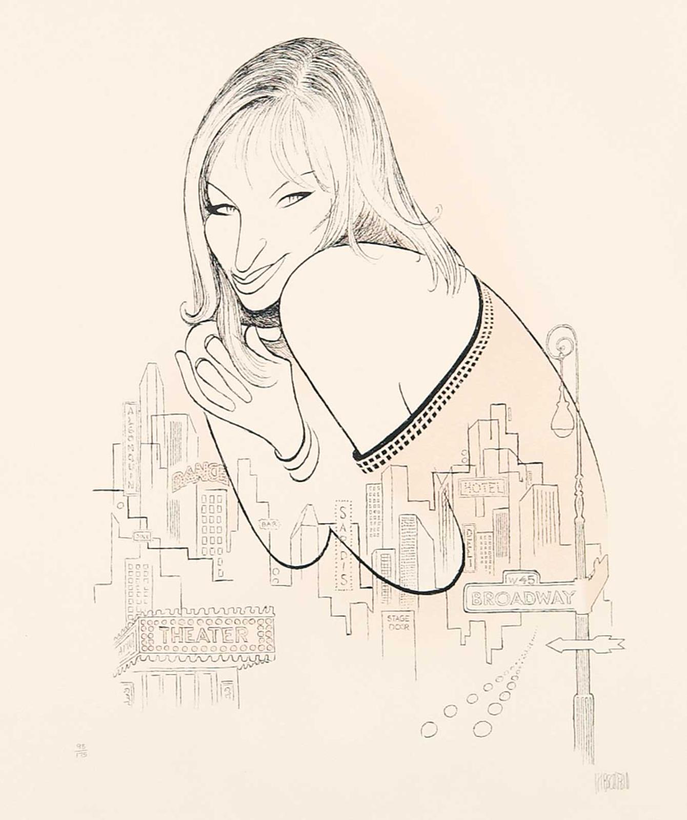 Al Hirschfeld (1903-2003) - Untitled -  Barbara Streisand #98/175