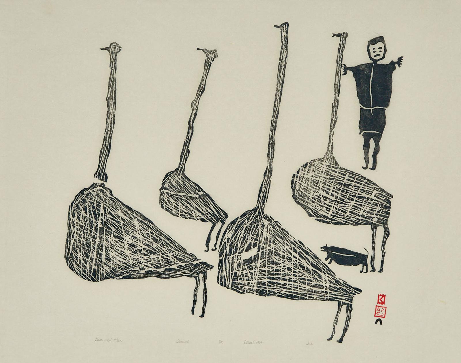 Parr (1893-1969) - Geese And Man