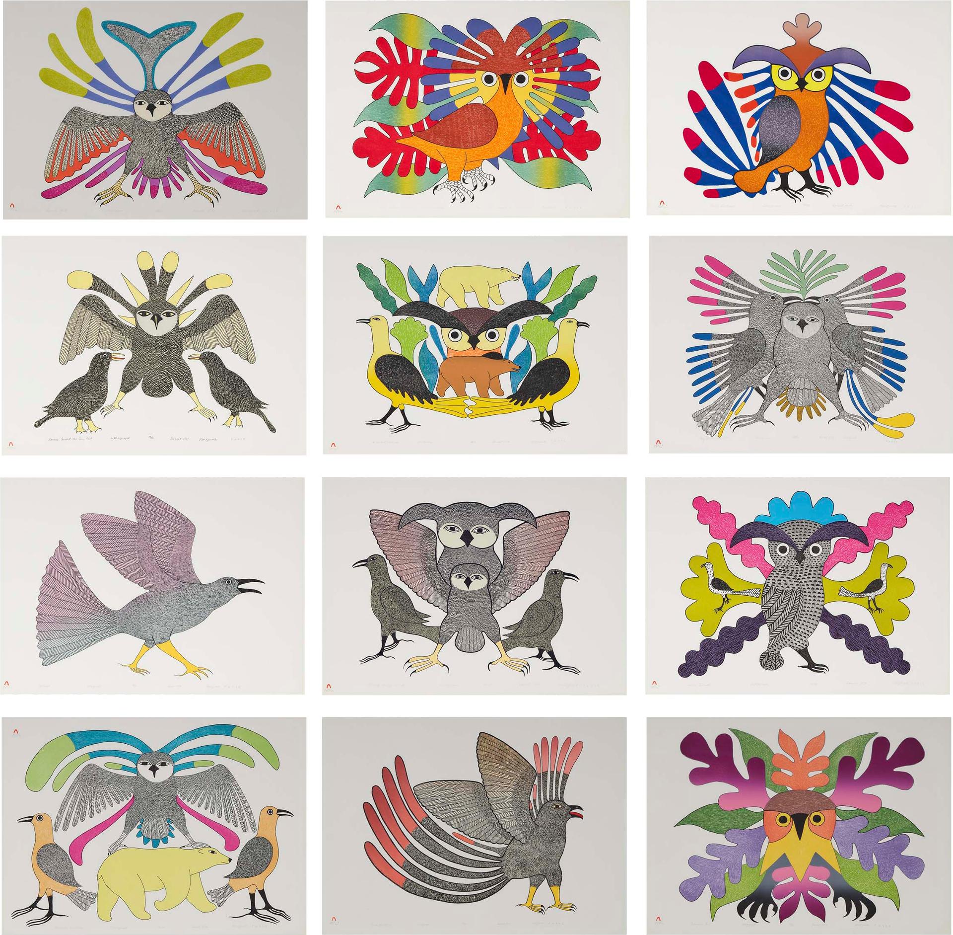 Kenojuak Ashevak (1927-2013) - Theo Waddington Commissioned Portfolio, 1979