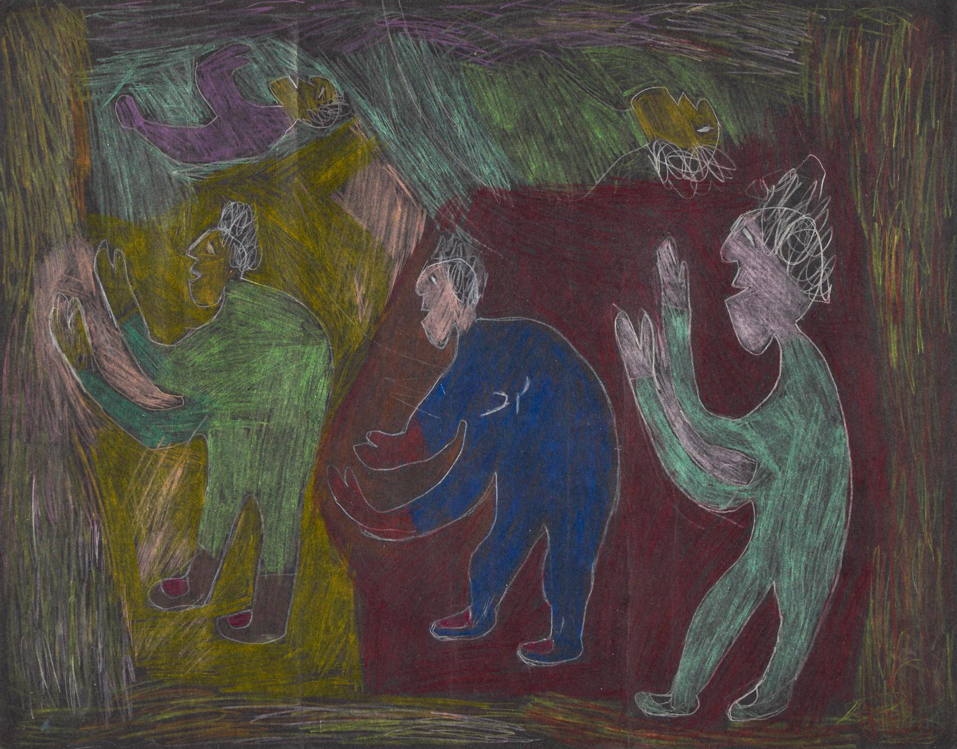 Lucy Tasseor Tutsweetok (1934-2012) - Untitled (Family), 2010