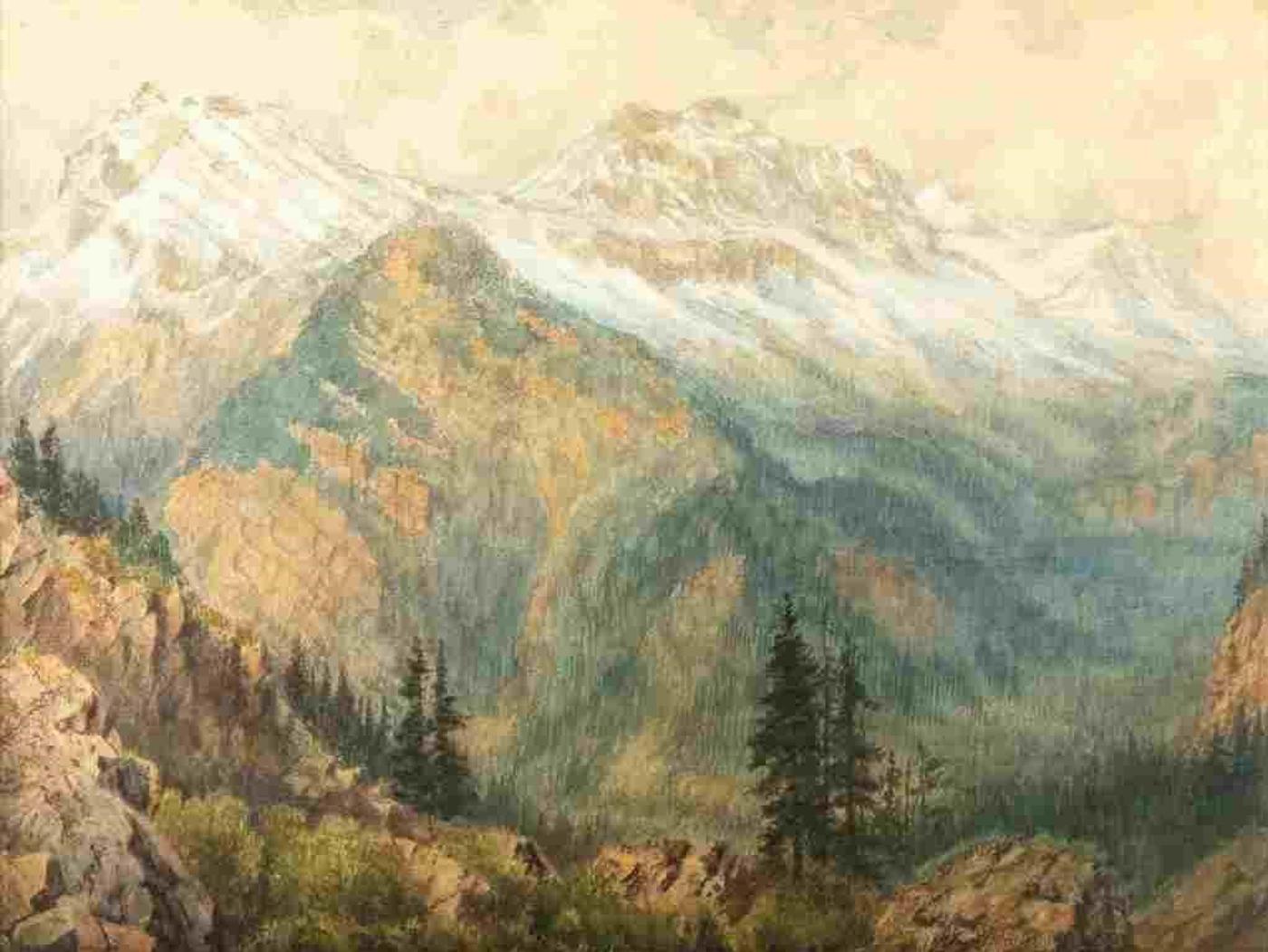 Thomas Mower Martin (1838-1934) - North Fork of the Kicking Horse River, 1921