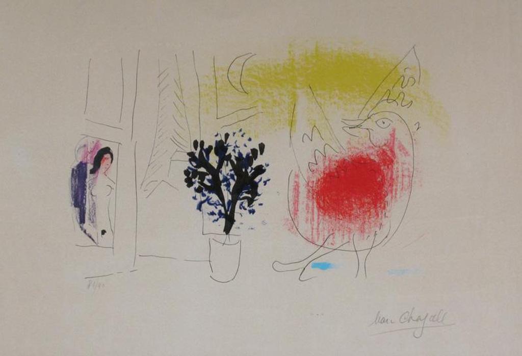 Marc Chagall (1887-1985) - Red Rooster; 1957