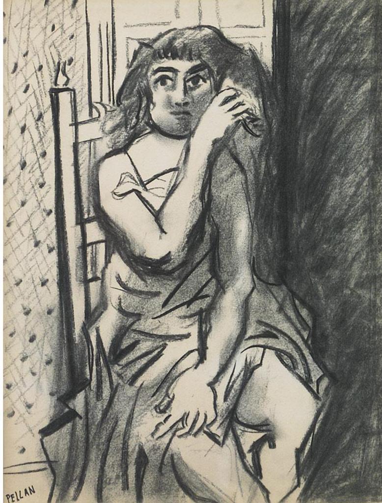 Alfred Pellan (1906-1988) - Jeune Fille Assise