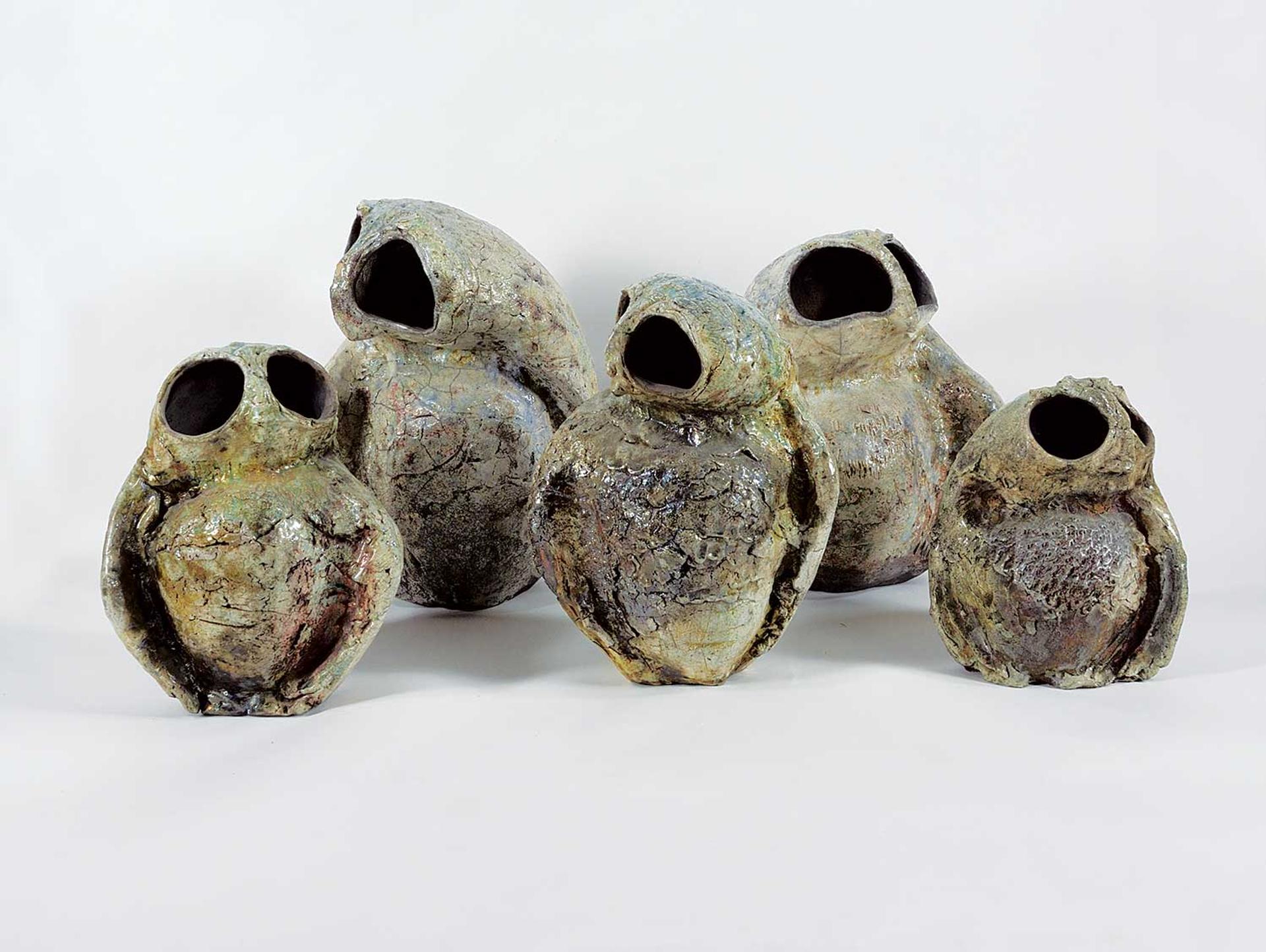 Elke Blodgett (1936) - Untitled - Owl Family