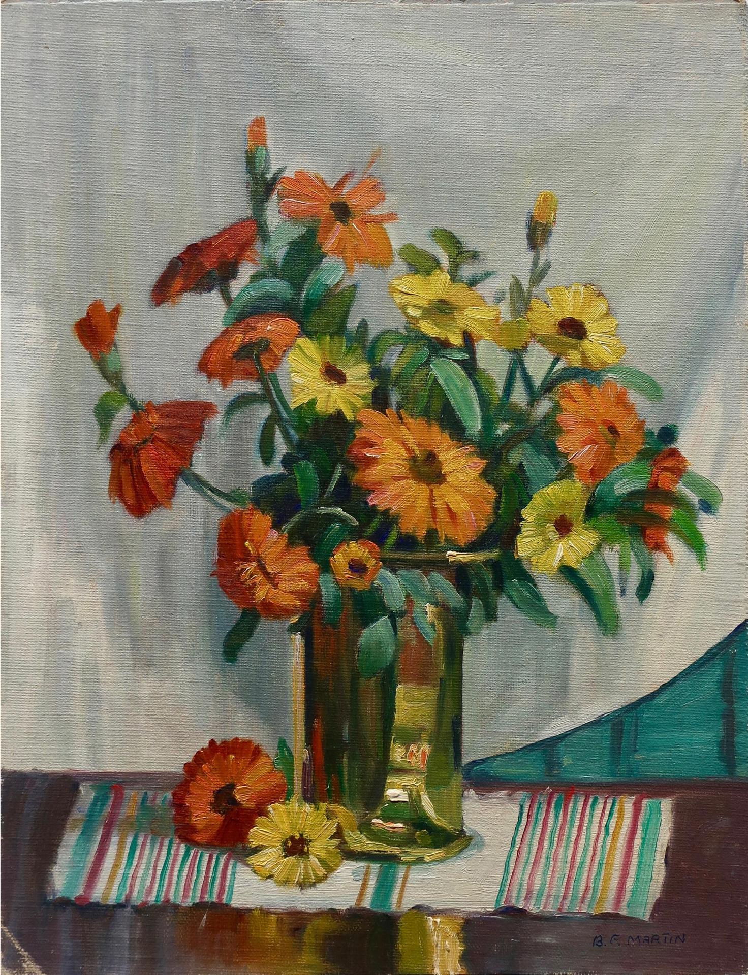 Bernice Fenwick Martin (1902-1999) - Untitled (Black Eyed Susans In A Glass Vase)