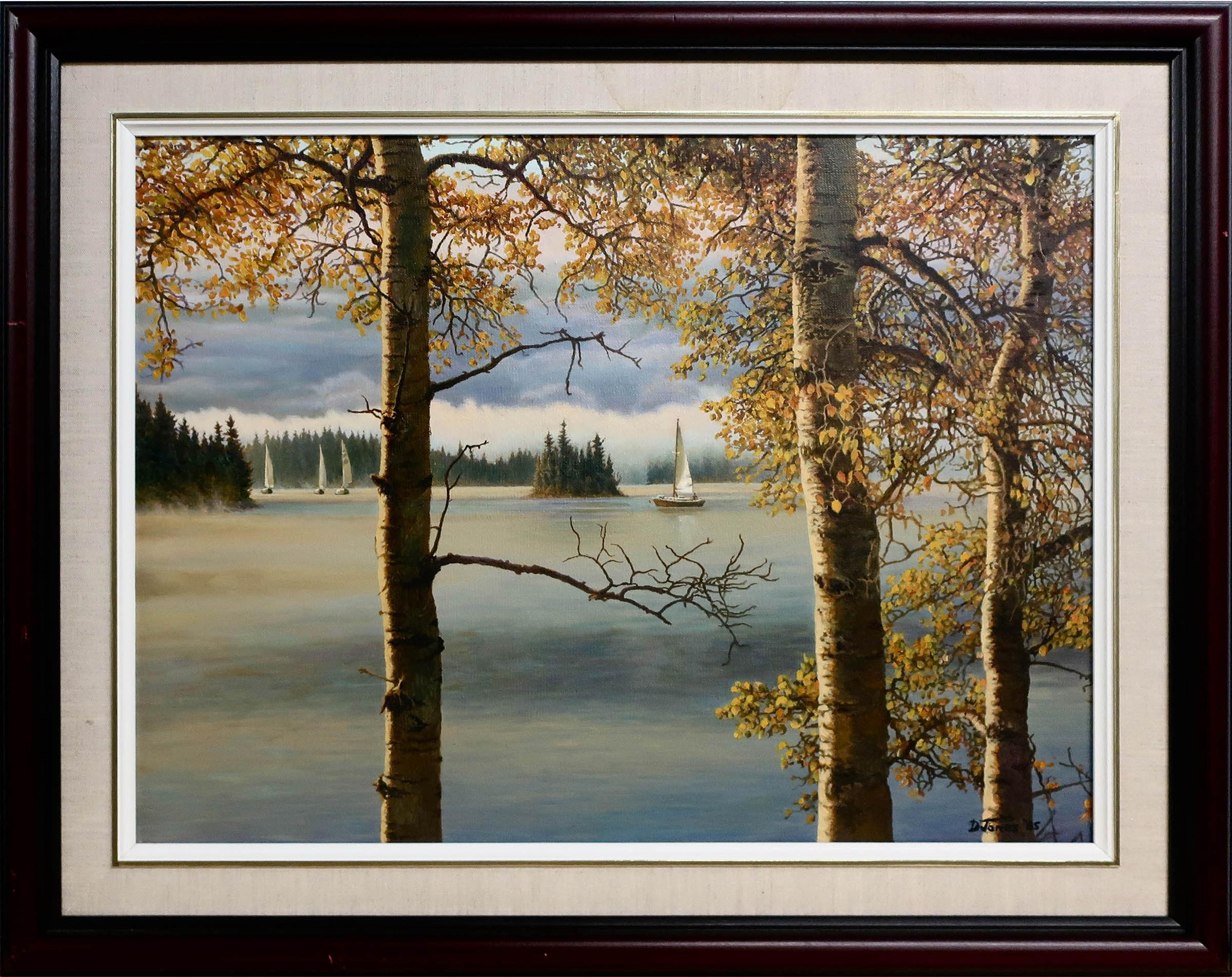 Daryl Jones - Untitled (Sailboats On A Calm Lake)