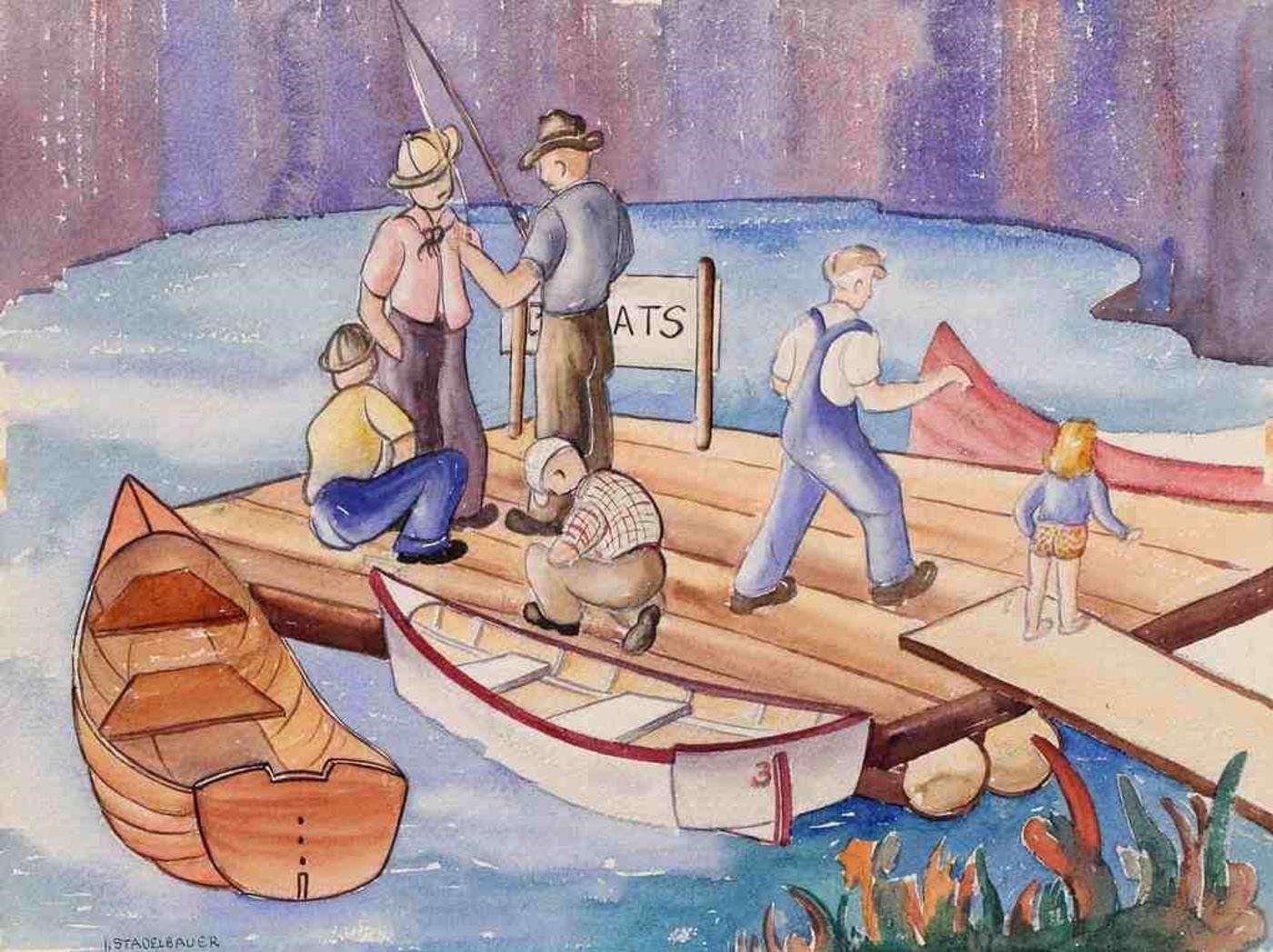 Isabel Stadelbauer (1909-2004) - Cameron Lake; 1946