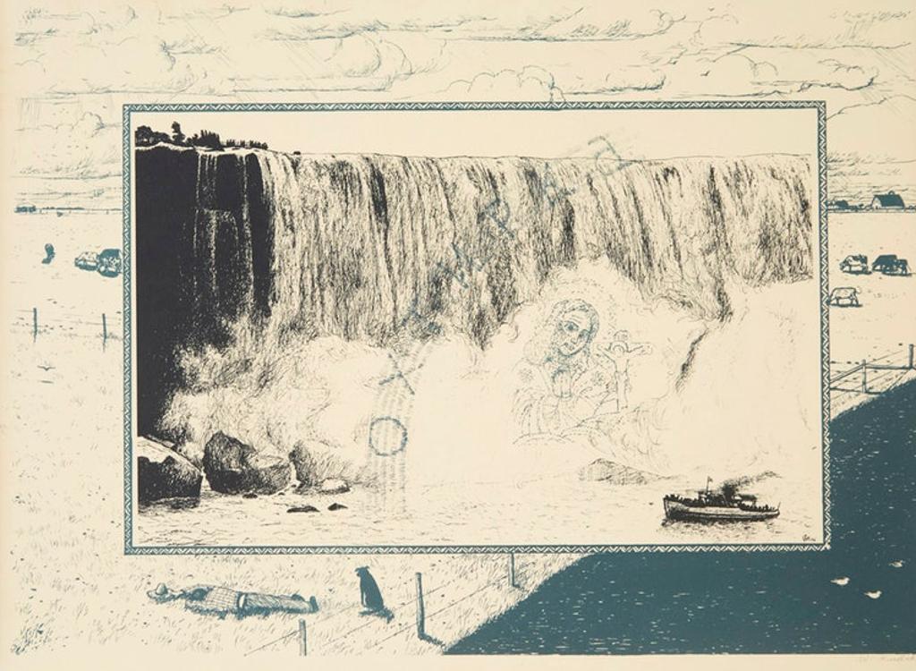 William Kurelek (1927-1977) - Untitled (Vision of Christ at Niagara)