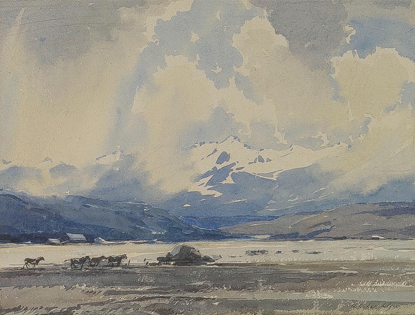 Alfred Crocker Leighton (1901-1965) - Foothill Farm, Morley, Alberta, 1928