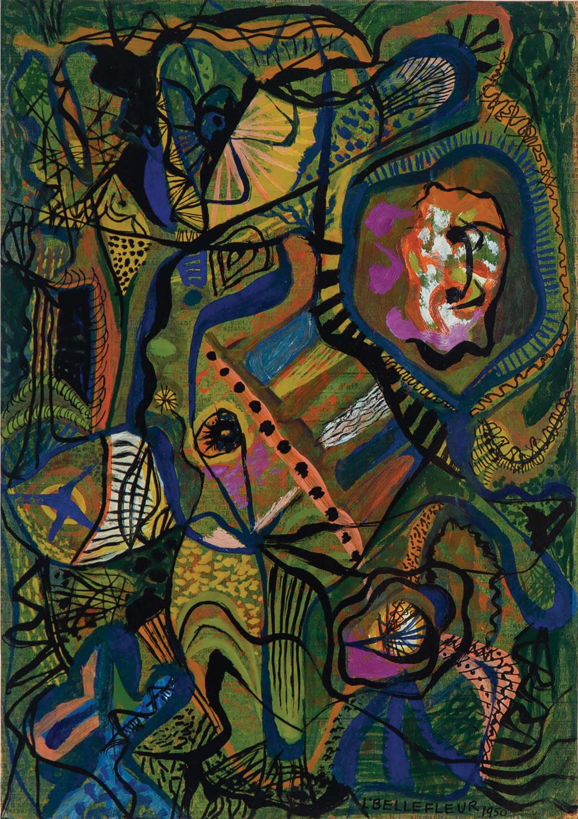 Léon Bellefleur (1910-2007) - Guirlandes De Soleils Fondants