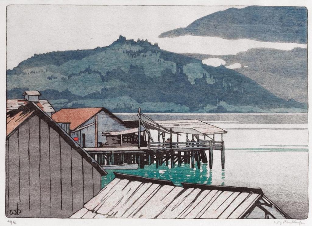 Walter Joseph (W.J.) Phillips (1884-1963) - The Waterfront - Alert Bay, B.C.