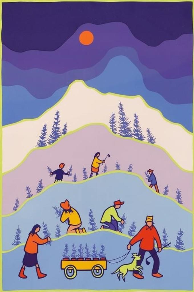 Ted Harrison (1926-2015) - Tree Planting; 1991