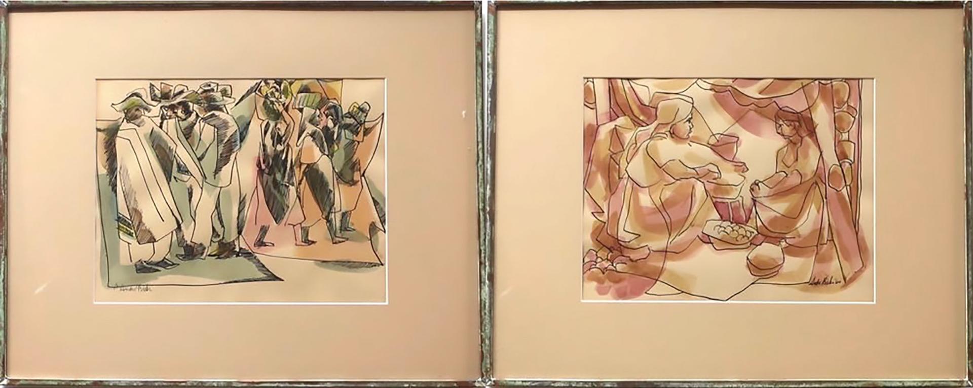 André Charles Biéler (1896-1989) - Untitled (Mexican Market Scenes)