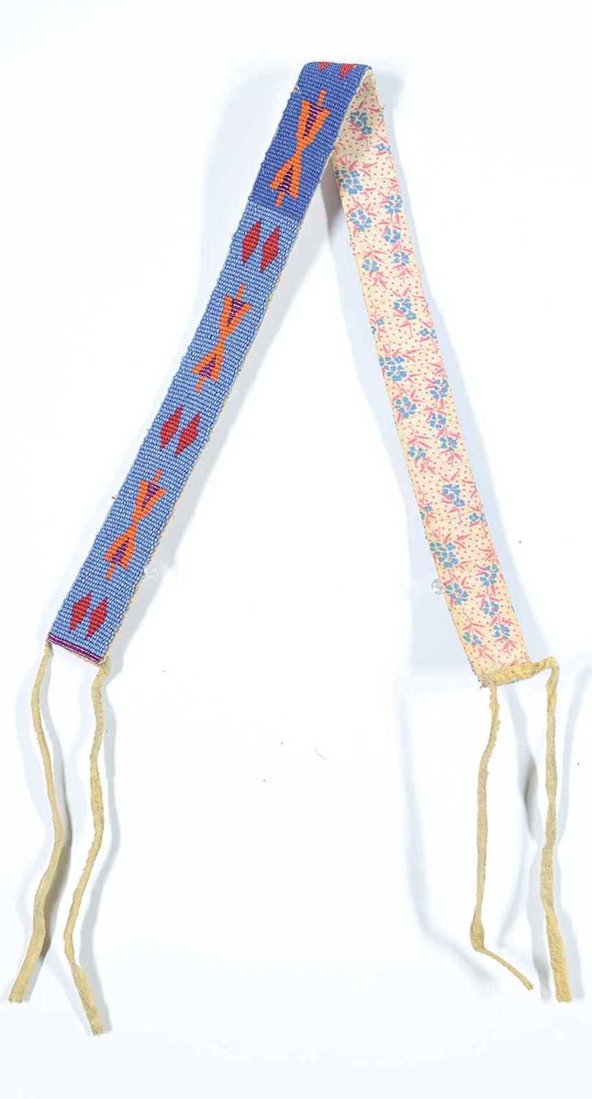 First Nations Basket School - Beaded Belt with Leather Ties