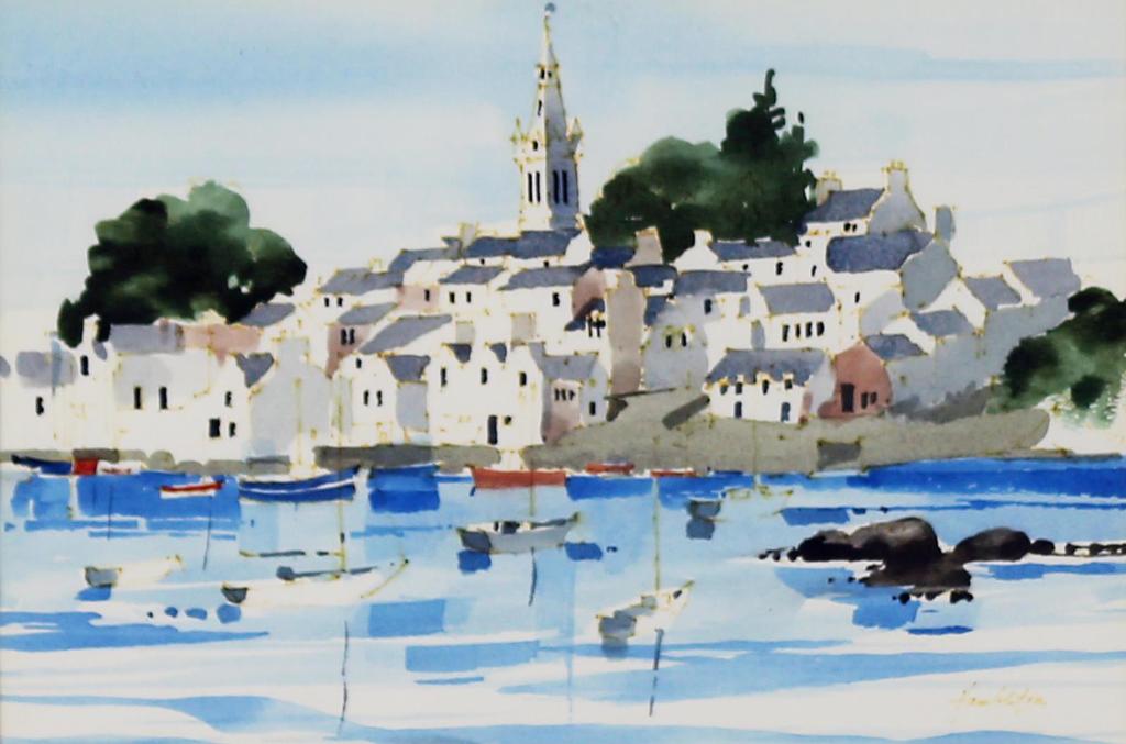 Jack Hambleton (1916-1988) - Coastal Village, France; 1986