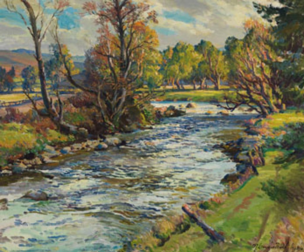 Samuel John Lamorna Birch (1869-1955) - October Evening, River Isla, Perthshire